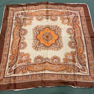 Lovely neck scarf - silk-like material, not real silk.